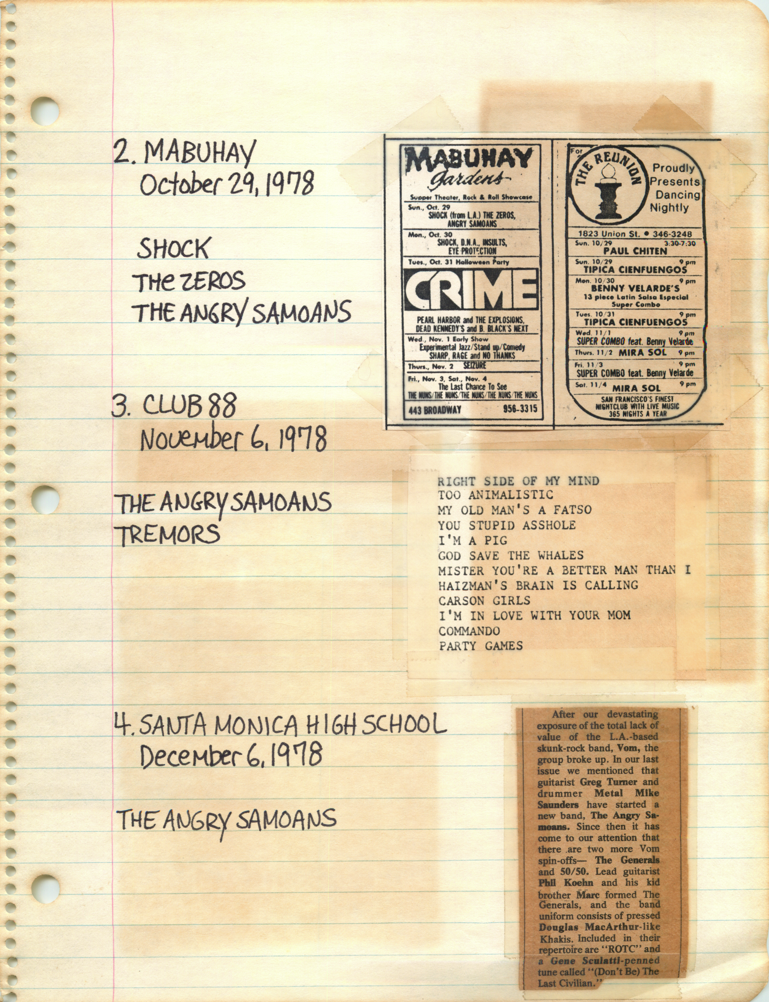 ./ANGRY SAMOANS Metal Mike Scrapbook 1978 - 10-28-1978 - 05-06-1979 - The Bonze Era - Bonze Annette Rose Blayk FKA Kevin Eric BONZE Saunders on Lead Guitar_Page_02.png